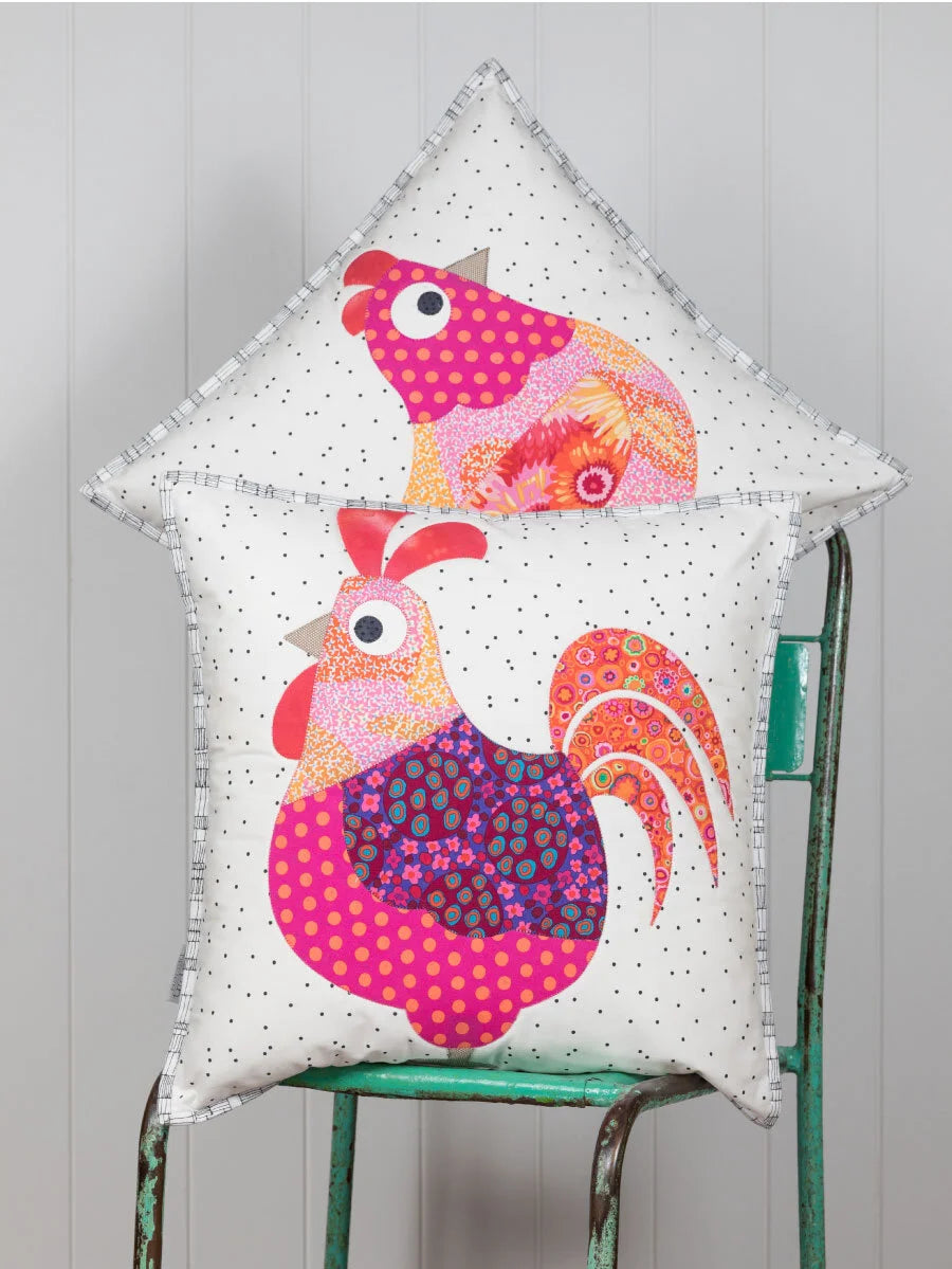 Chooks Two Cushion Pattern