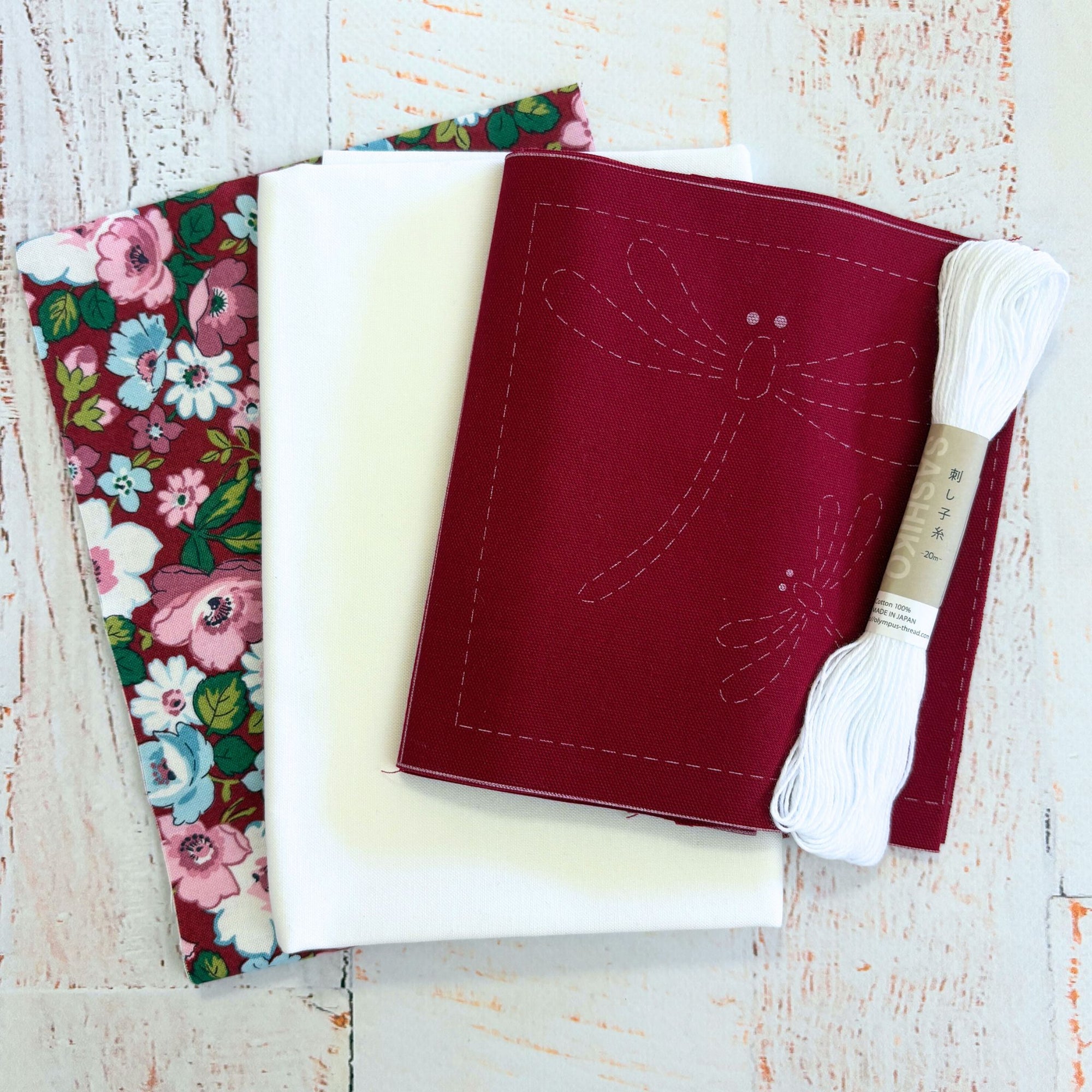 Dancing Dragonflies Sashiko Table Runner Kit