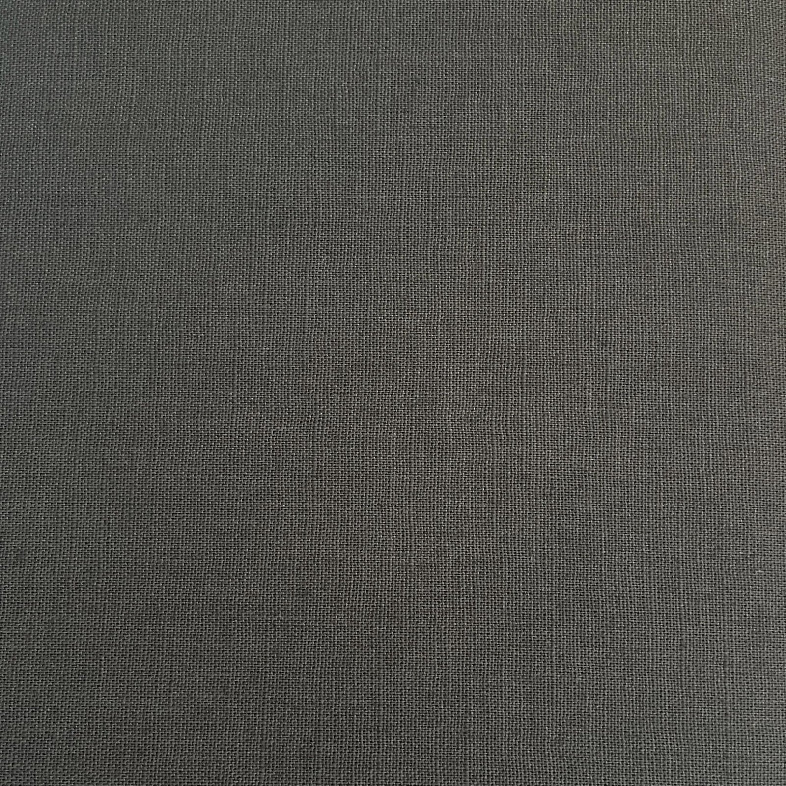 Dark Brown Grey Cotton Linen Blend Fabric - $30 Per Metre