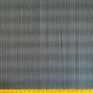 Grey/Blue Broken Stitched Stripes - Yarn-Dyed Fabric - $32 Per Metre
