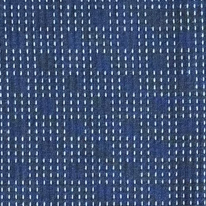 Blue Squares & Stripes - Yarn-Dyed Fabric - $47 Per Metre