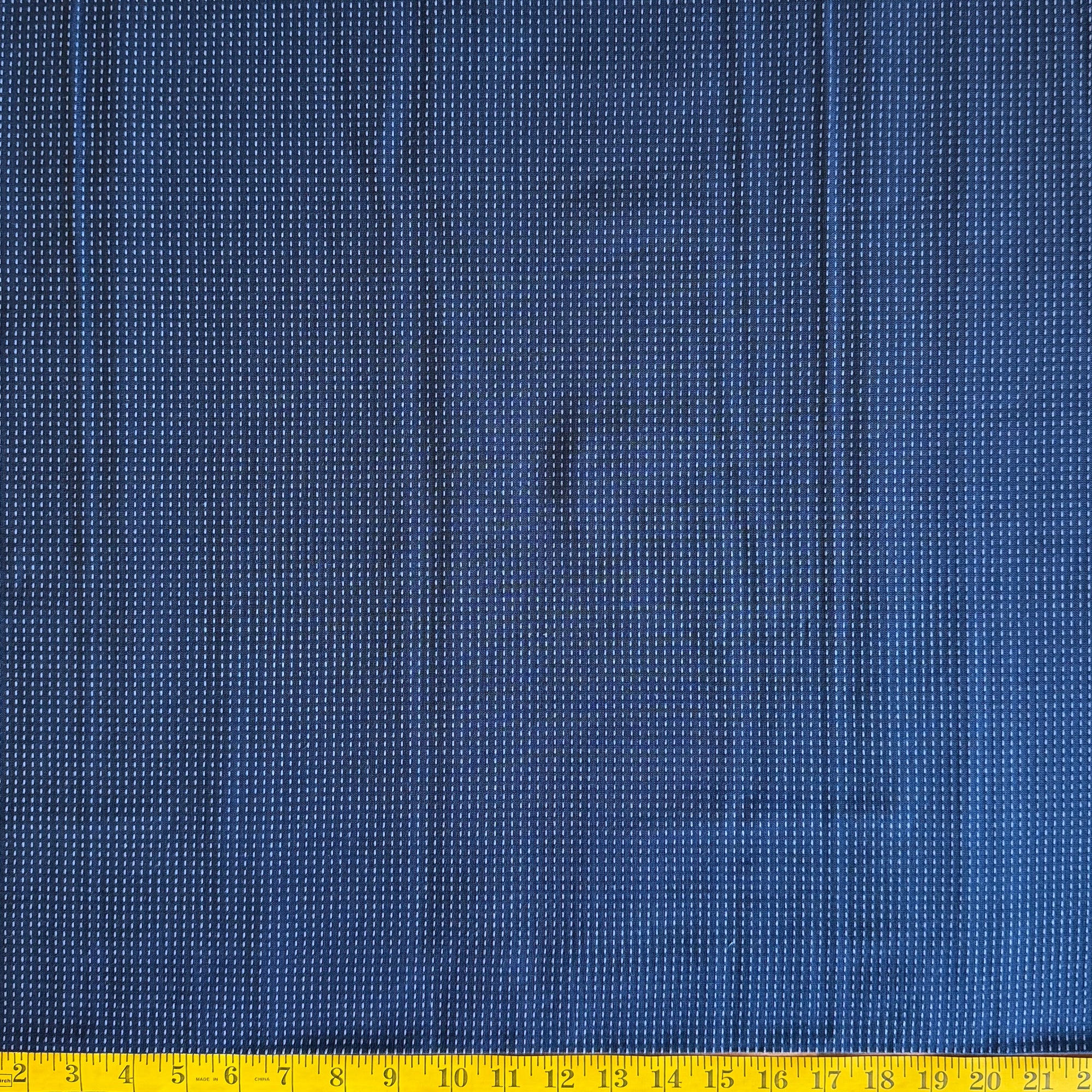 Stitched Indigo - Yarn-Dyed Fabric - $32 Per Metre