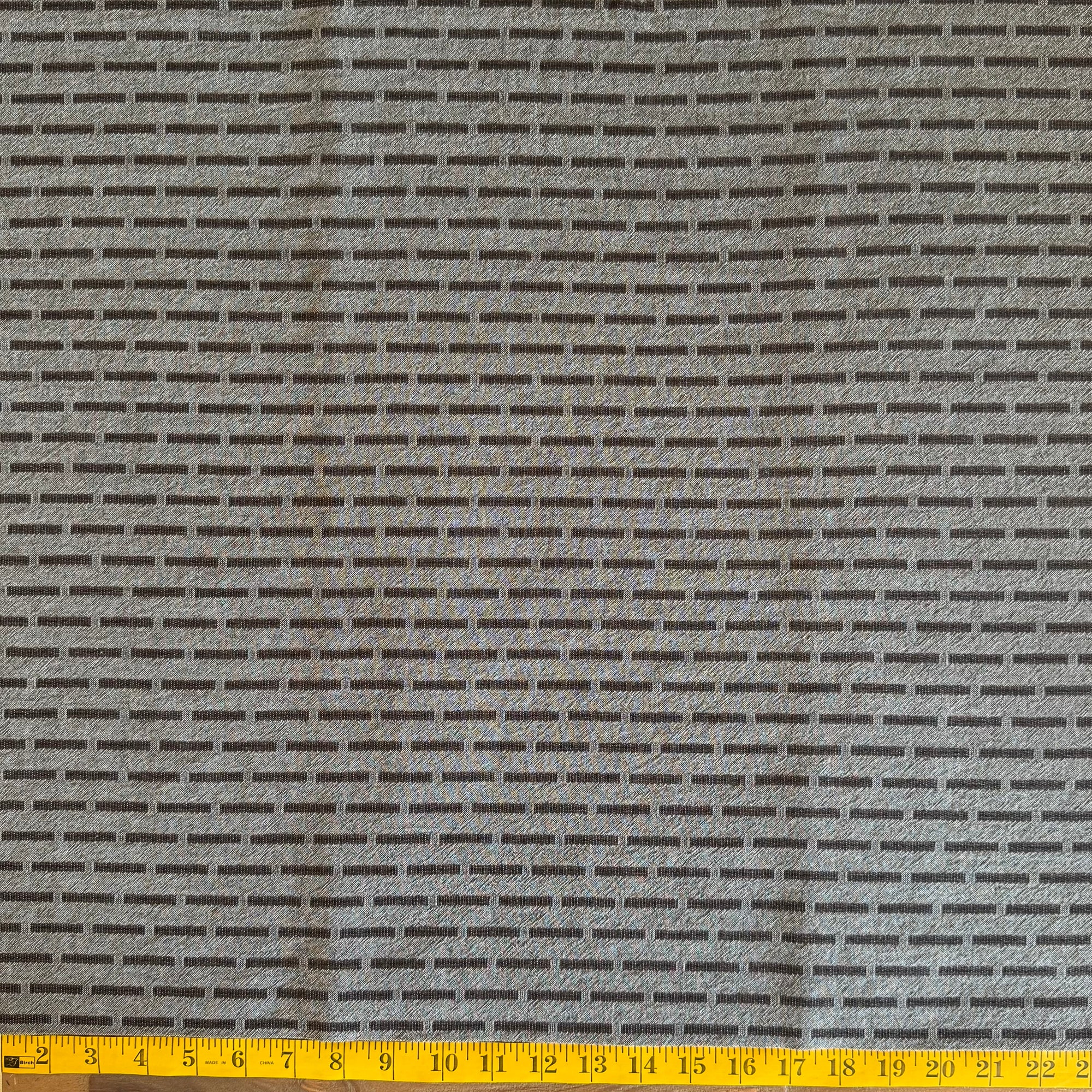Grey Squares & Stripes - Yarn-Dyed Fabric - $50 Per Metre