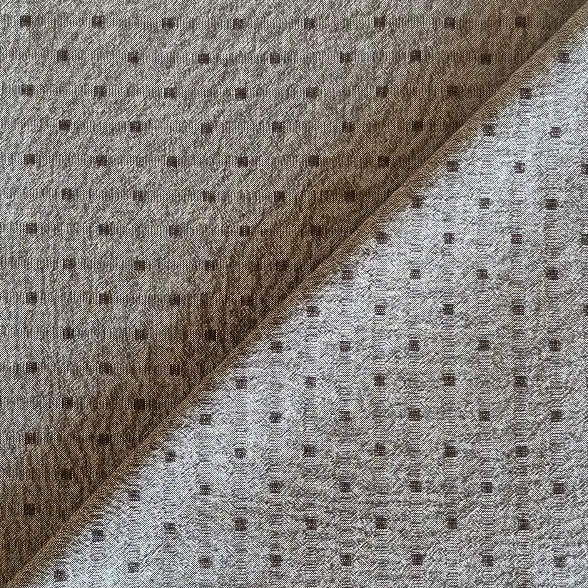 Grey Squares & Stripes - Yarn-Dyed Fabric - $50 Per Metre