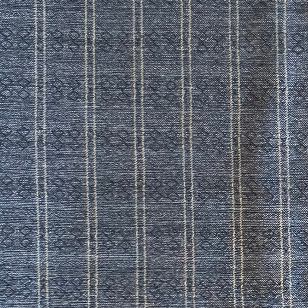 Indigo & Brown Stripe - Yarn-Dyed Fabric - $26 Per Metre