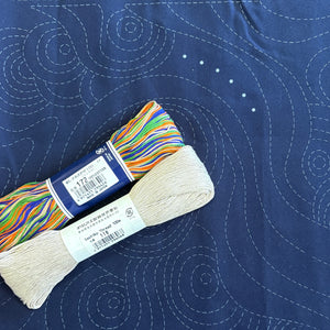 Tidal Pools Pre-Printed Sashiko Panel