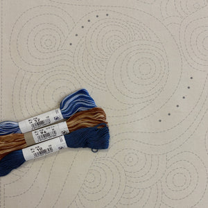 Tidal Pools Pre-Printed Sashiko Panel