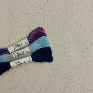 Tidal Pools Pre-Printed Sashiko Panel