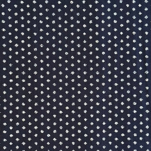 Indigo & White Scattered Spots - Cotton Print Fabric - $32 Per Metre