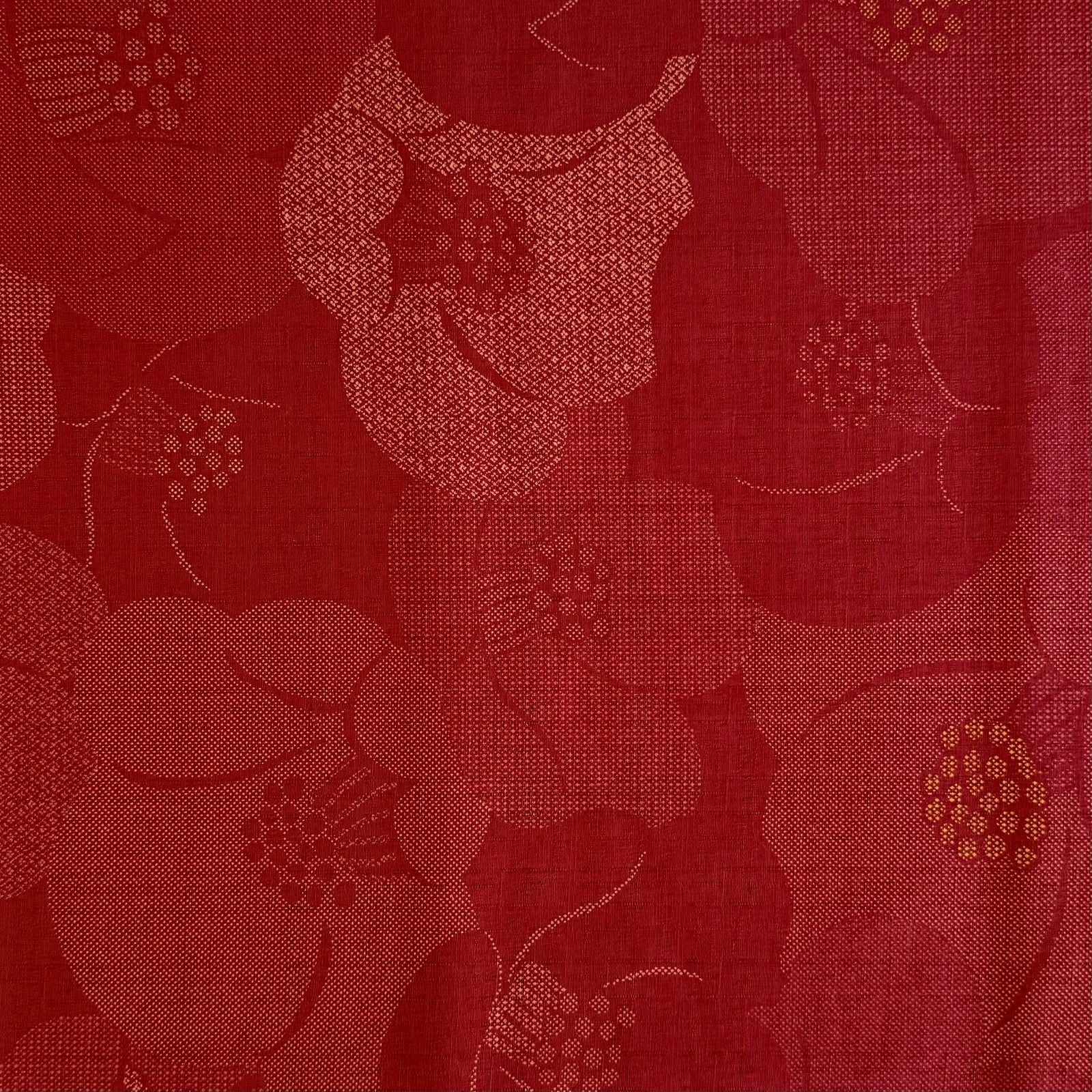 Subtle Red Florals - Dobby Weave Fabric - $36 Per Metre