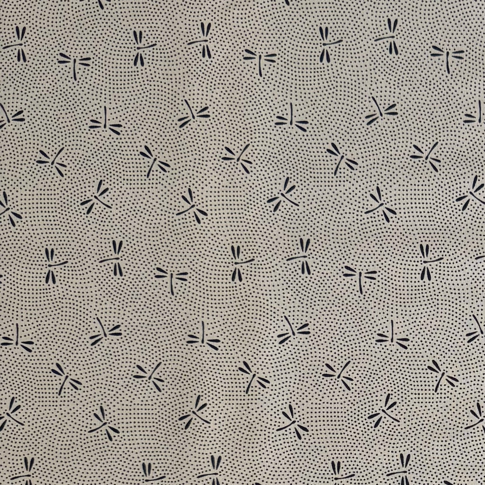 Spots & Dragonflies - Cotton Print Fabric - $32 Per Metre