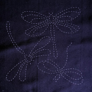 Three Dragonflies Large Sashiko Template