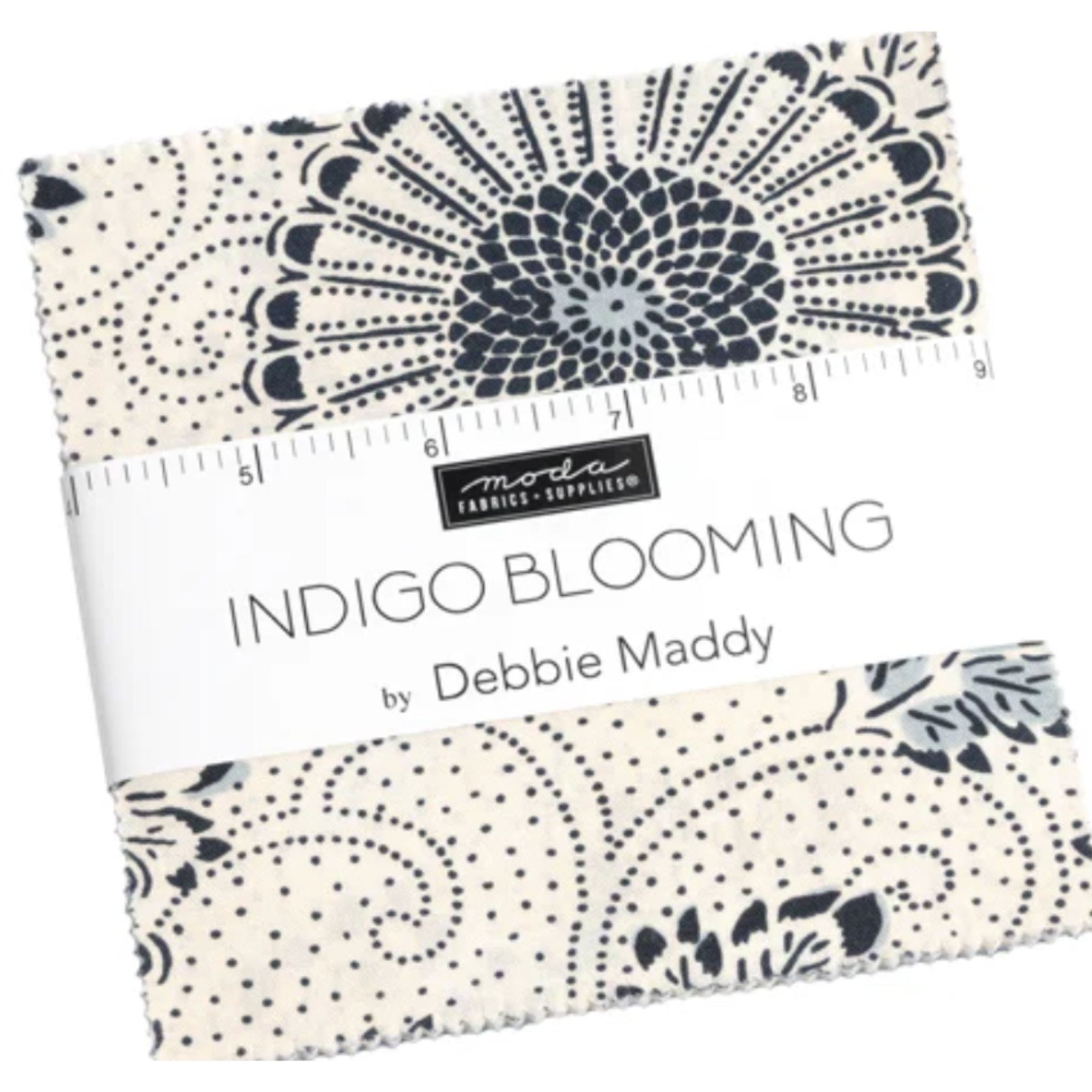 Indigo Blooming by Debbie Maddy Charm Square Pack
