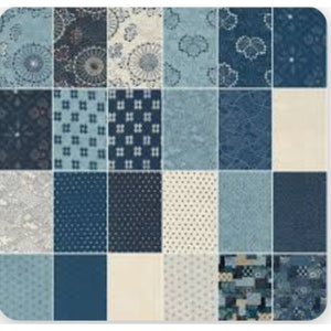 Indigo Blooming by Debbie Maddy Charm Square Pack