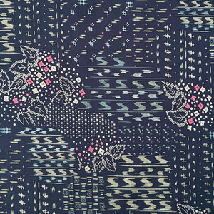 Geometric Dreaming Indigo - Dobby Weave Fabric - $32 Per Metre