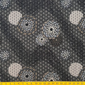 Floral Asanoha - Double Woven Fabric - $42 Per Metre