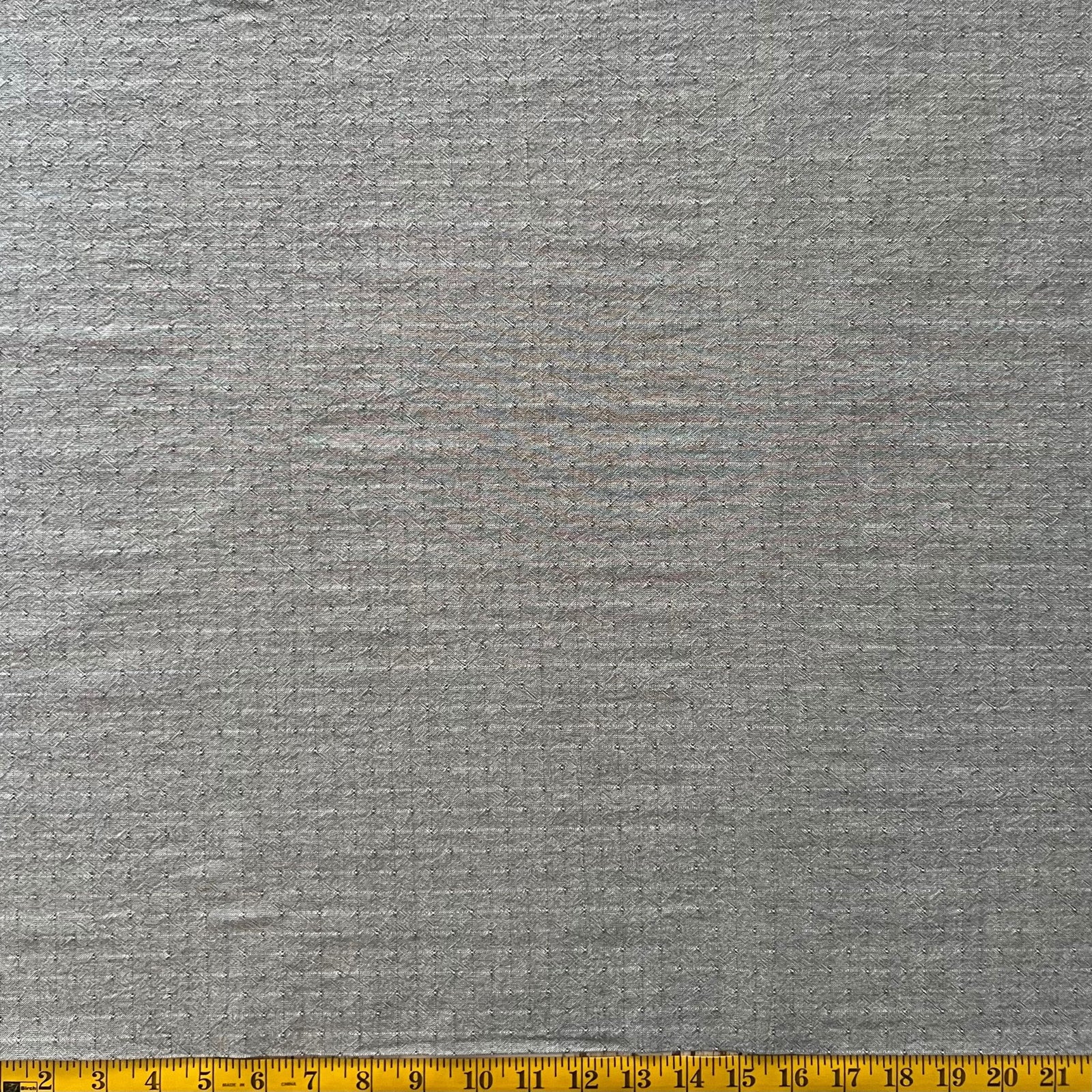 Subtle Spots Grey - Yarn-Dyed Fabric - $44 Per Metre