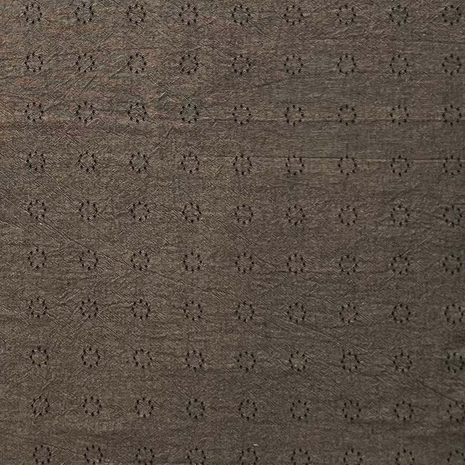 Dotted Brown Khaki - Yarn-Dyed Fabric - $42 Per Metre