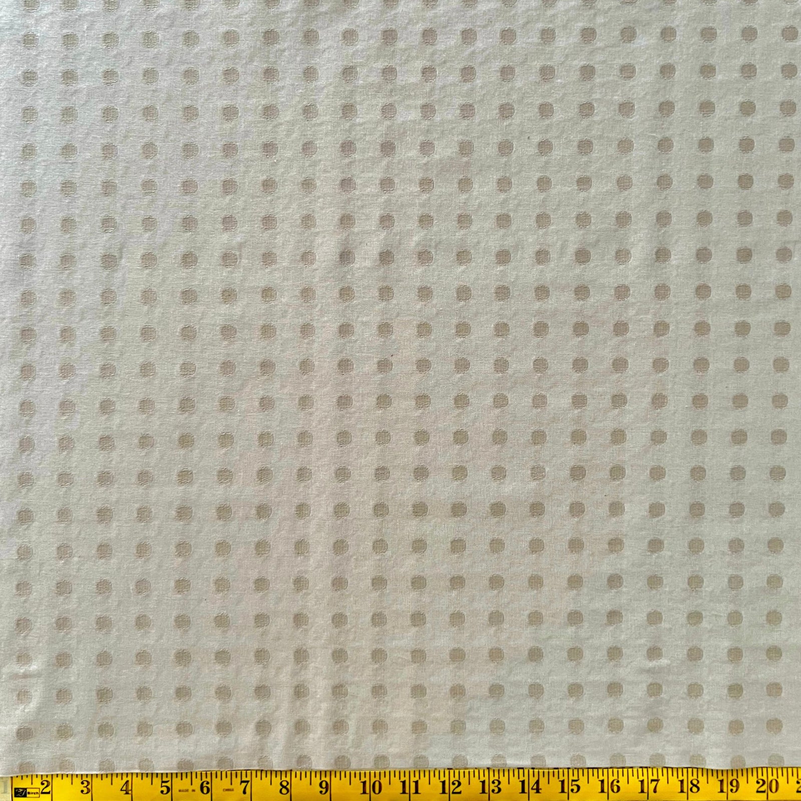 Pale Pink Dots - Yarn-Dyed Fabric - $44 Per Metre