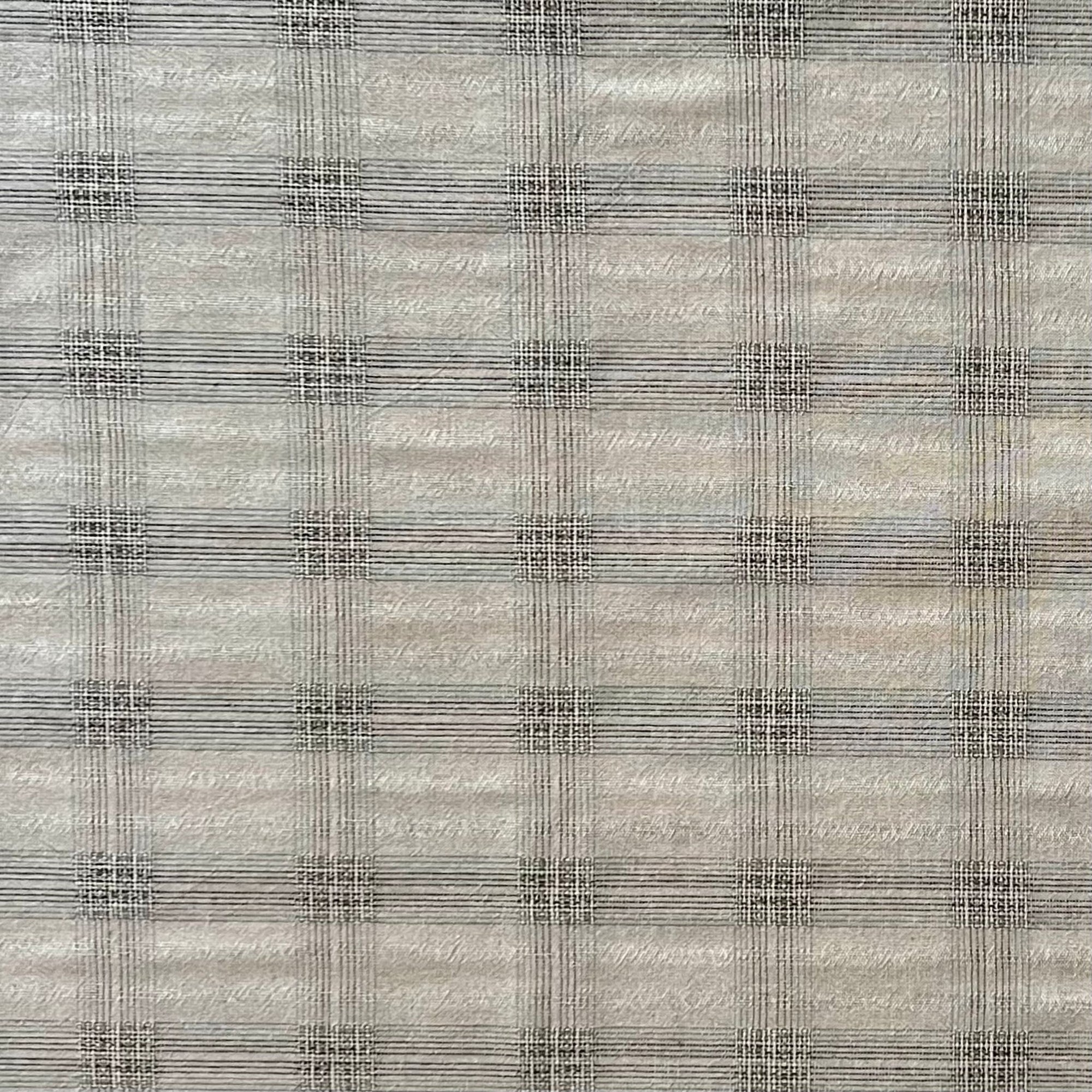 Beige Check Textile Beige Check - Yarn-Dyed Fabric - $42 Per Metre - Indigo Niche