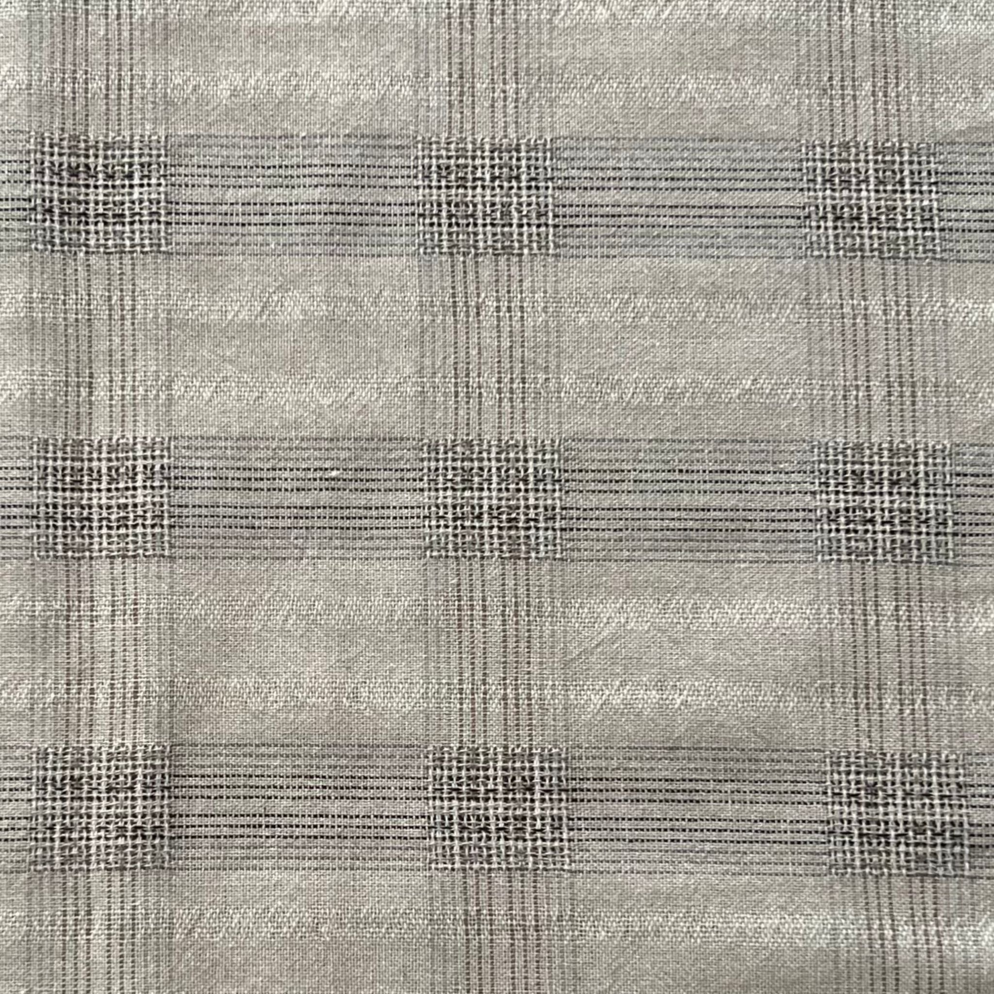 Beige Check Textile Beige Check - Yarn-Dyed Fabric - $42 Per Metre - Indigo Niche