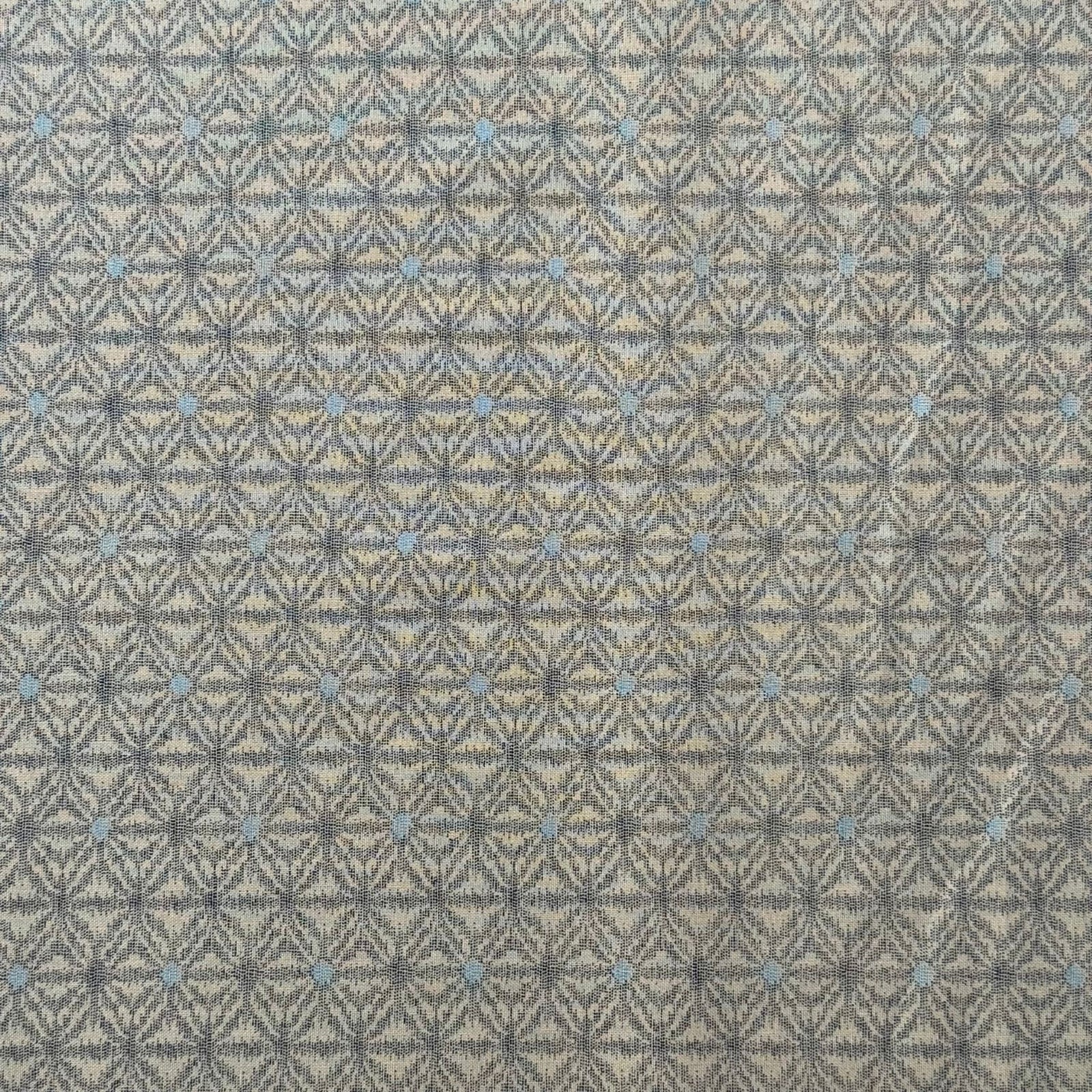 Muted Cream Asanoha - Cotton Print Fabric - $28 Per Metre