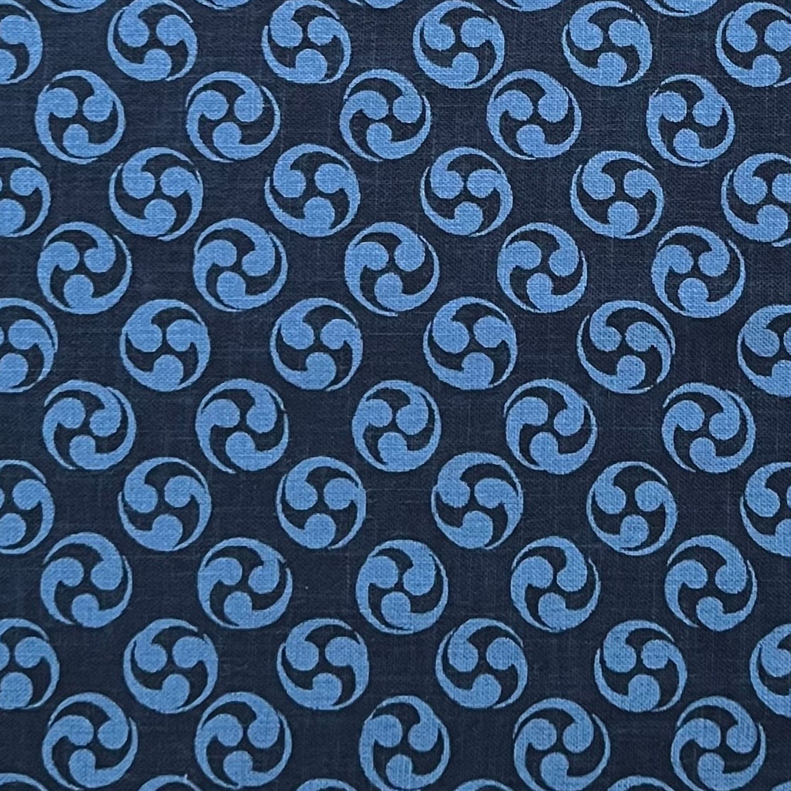 Indigo Dreaming Swirls - Cotton Print Fabric - $55 Per Metre