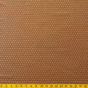 Classic Asanoha Burnt Gold - Cotton Print Fabric - $30 Per Metre