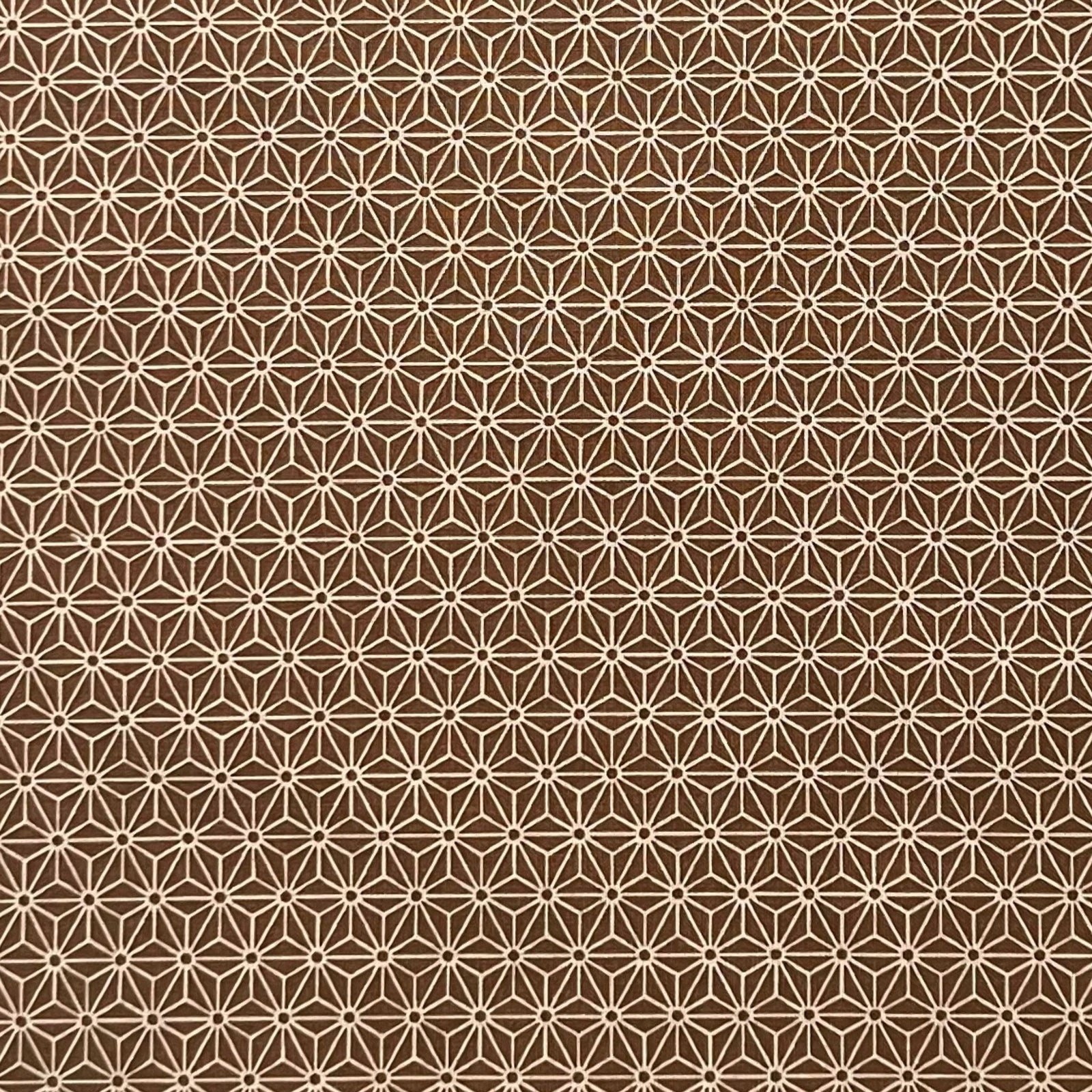 Classic Asanoha Gold - Cotton Print Fabric - $30 Per Metre