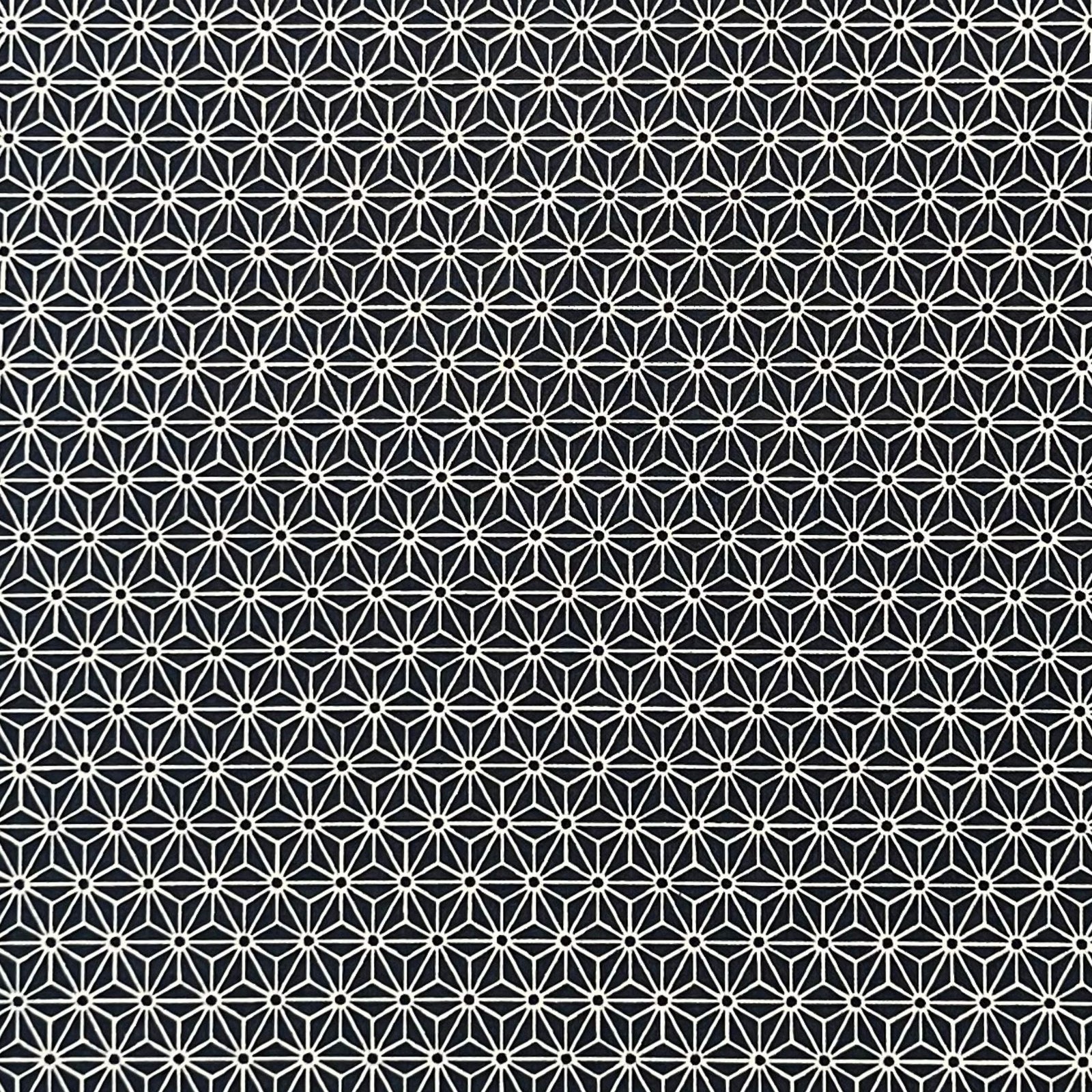 Classic Asanoha Blue - Cotton Print Fabric - $30 Per Metre