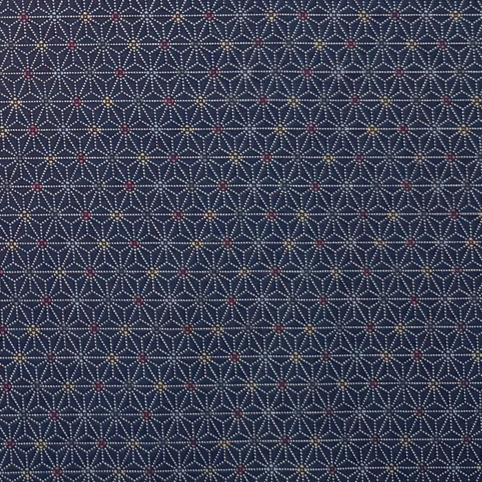 Spotted Asanoha Indigo - Cotton Print Fabric - $30 Per Metre