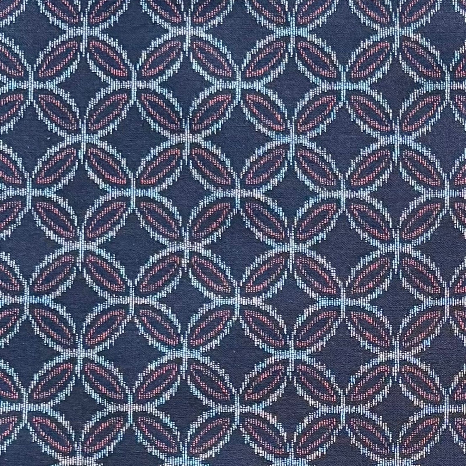 Indigo/Red Shippo - Cotton Print Fabric - $30 Per Metre