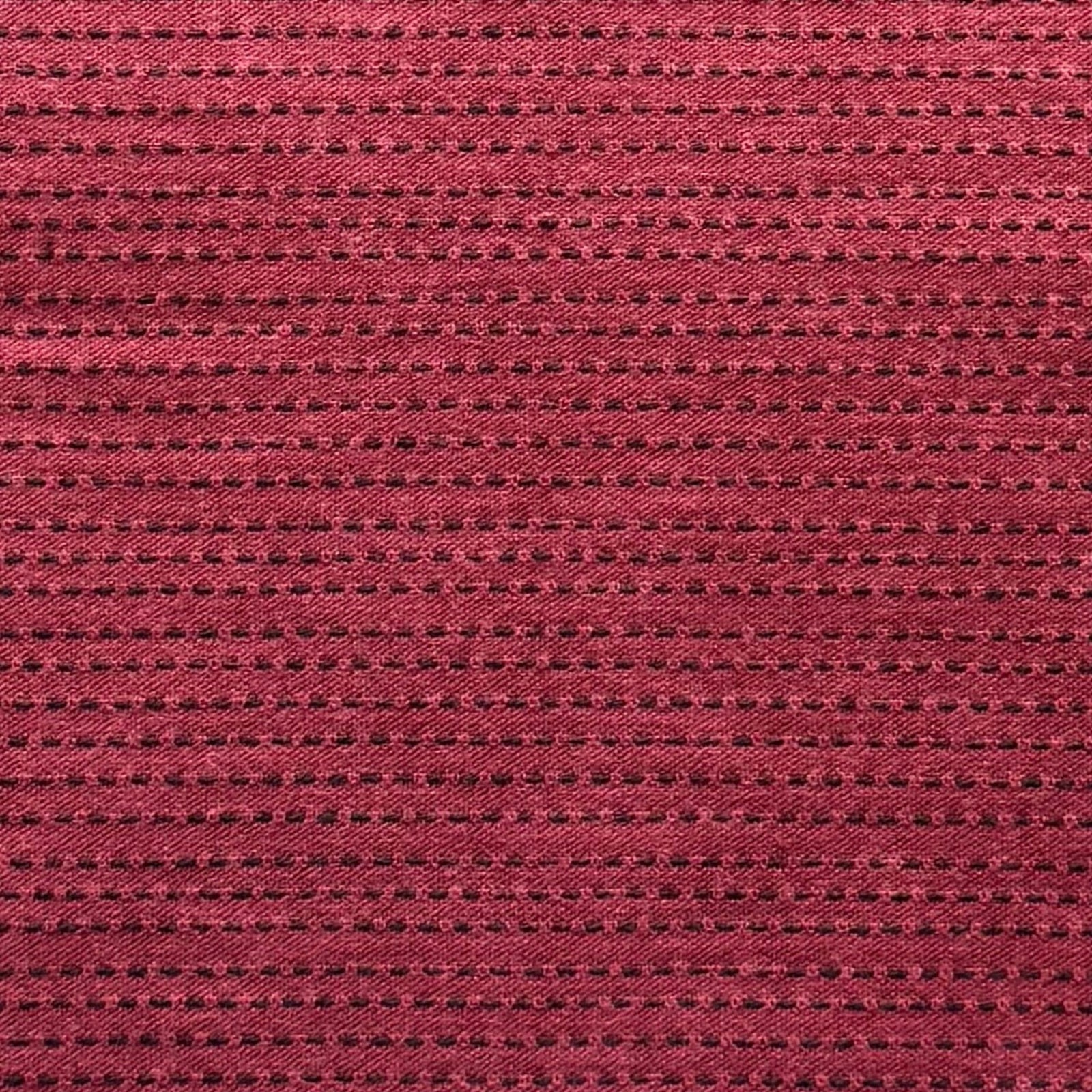 Sashiko Stitch Red - Yarn-Dyed Fabric - $44 Per Metre