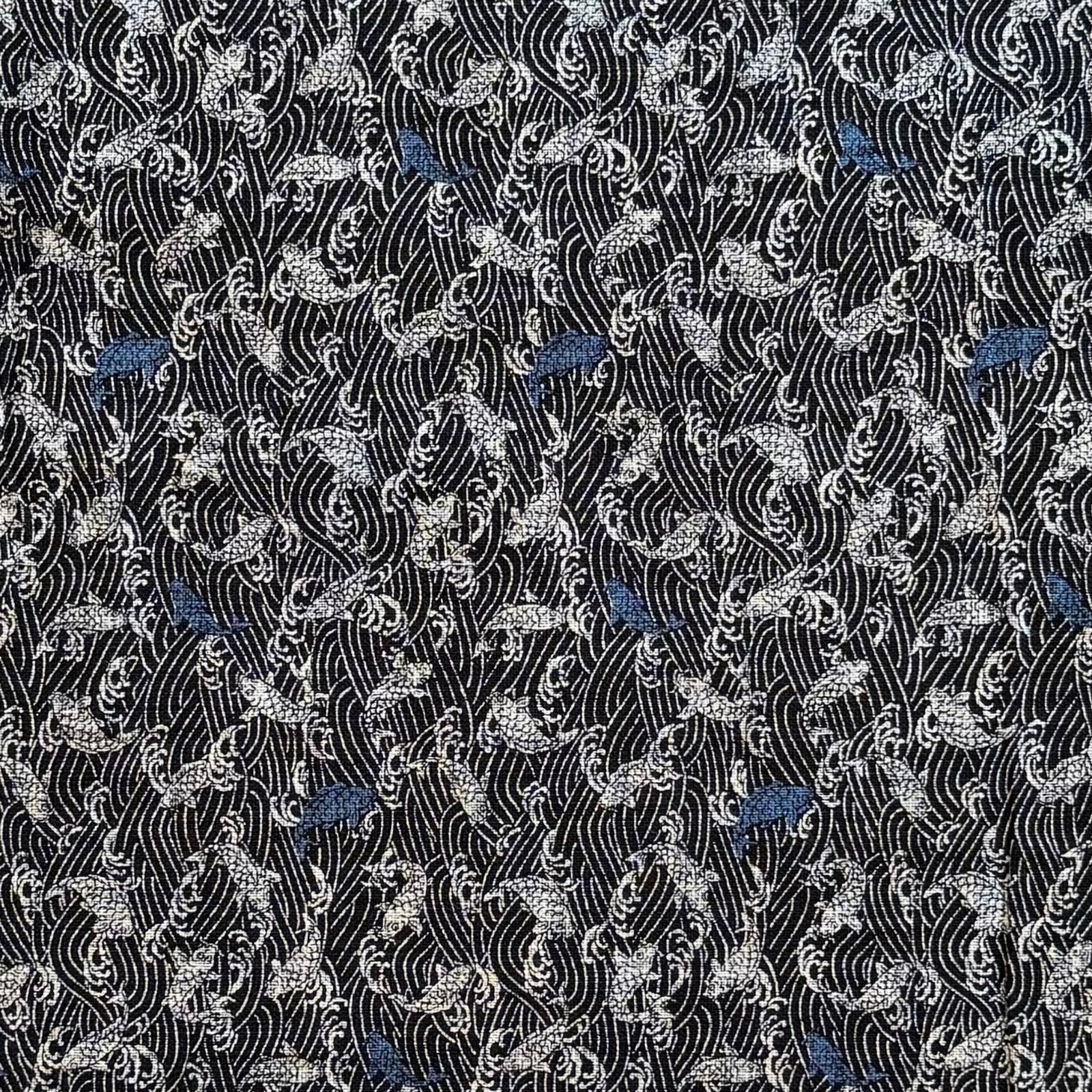 Blue Fish - Cotton Print Fabric - $32 Per Metre