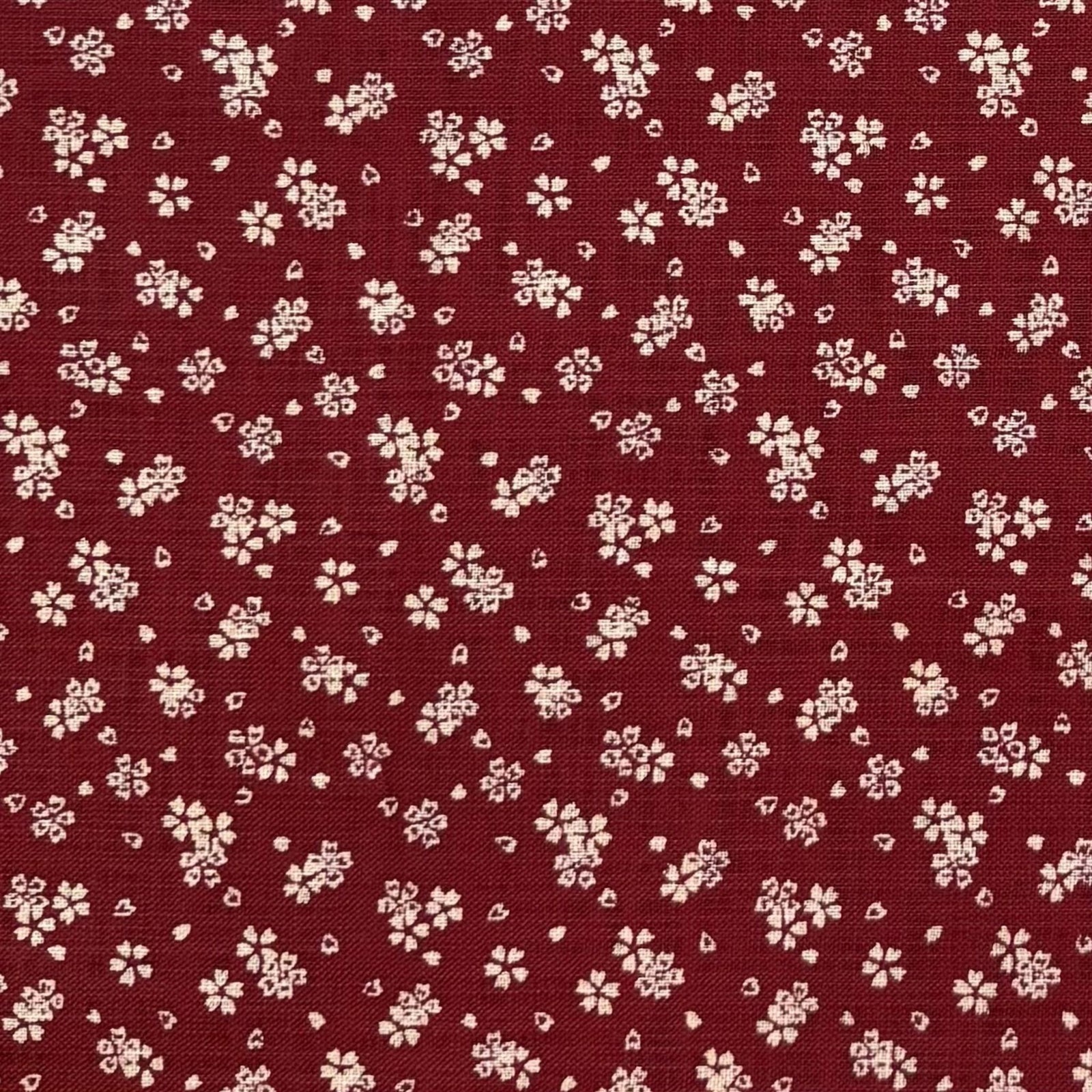 Cherry Blossoms Red - Cotton Print Fabric - $32 Per Metre