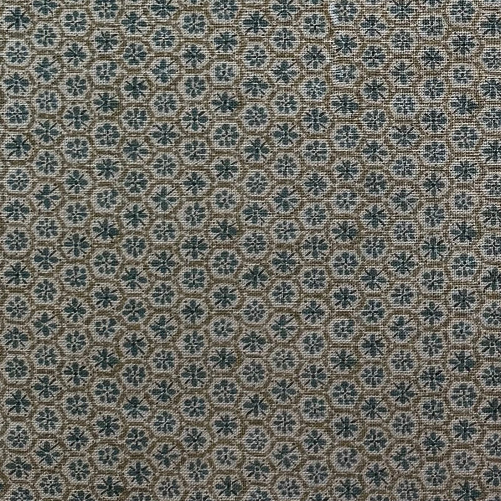 Grey Honeycomb - Cotton Print Fabric - $32 Per Metre