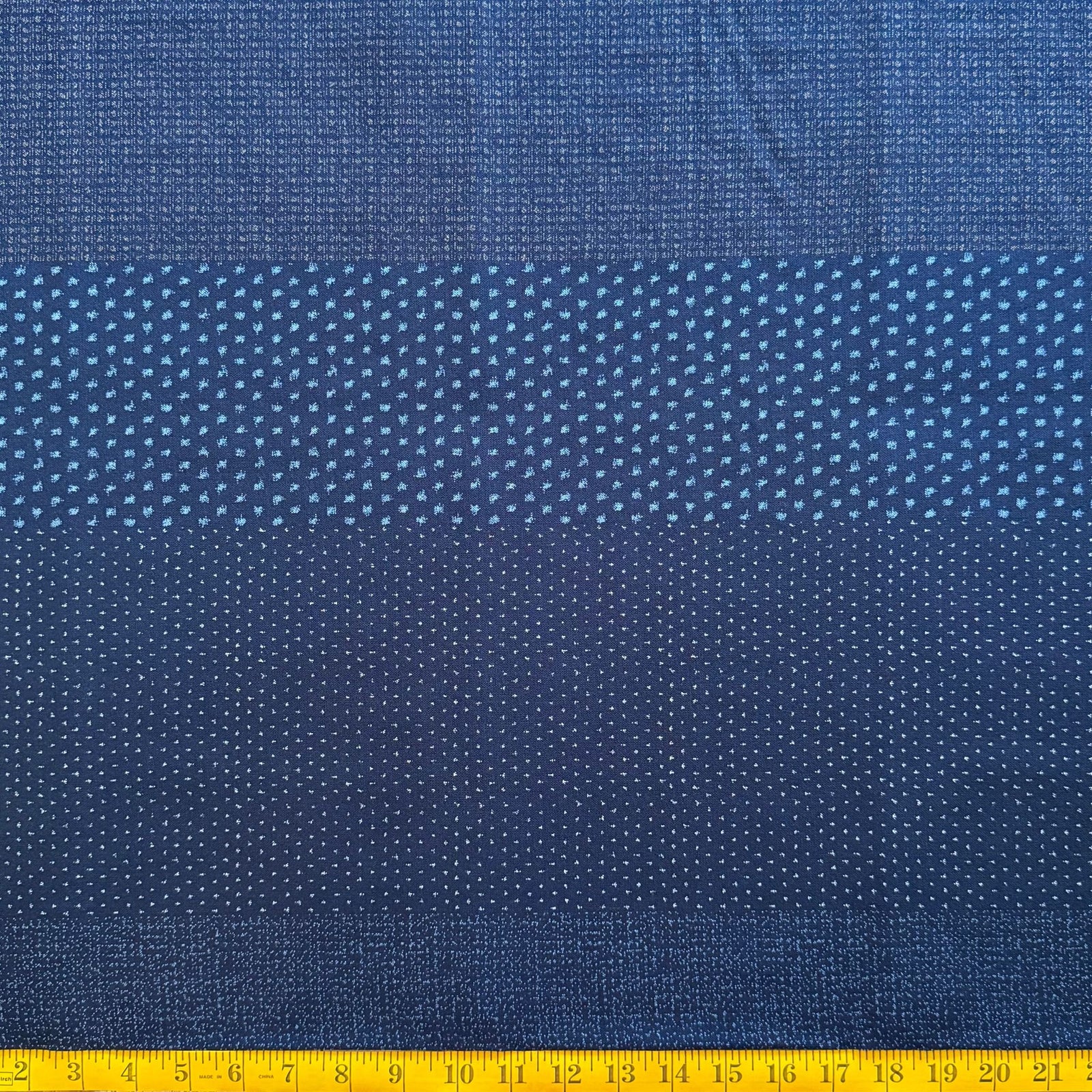 Spots of Indigo - Cotton Print Fabric - $36 Per Metre