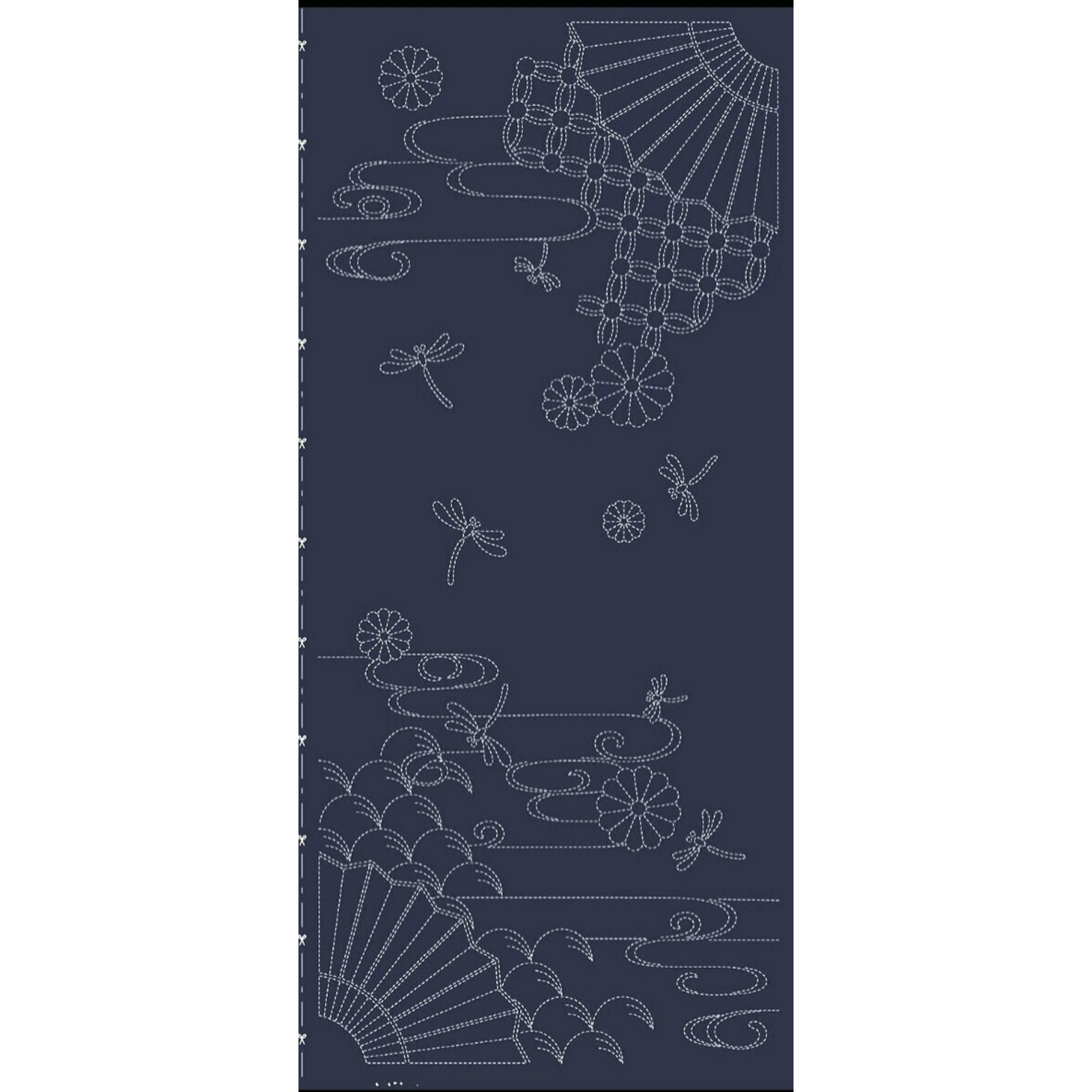 Wagara Autumn Sky - Sashiko Panel