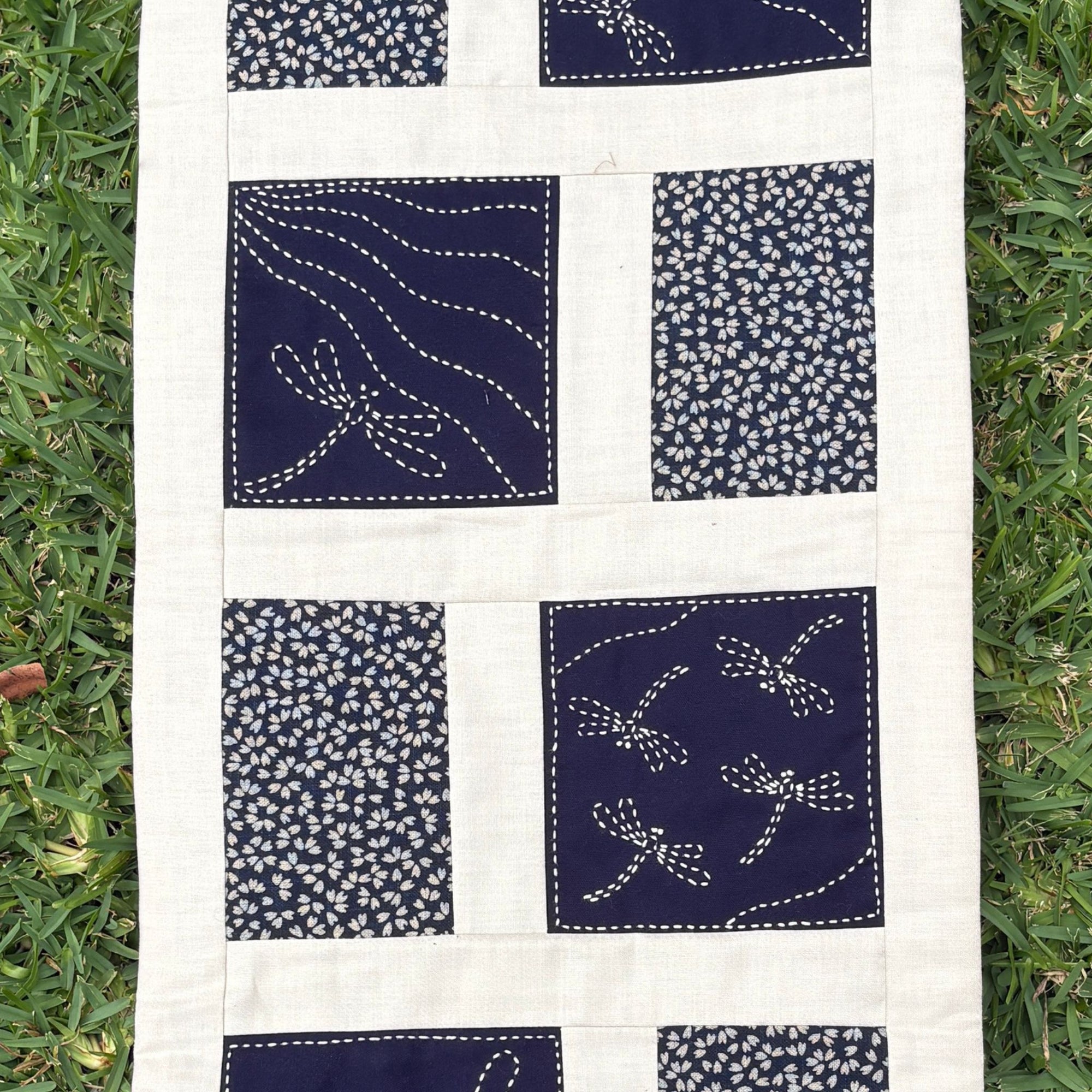 Dancing Dragonflies Sashiko Table Runner Kit