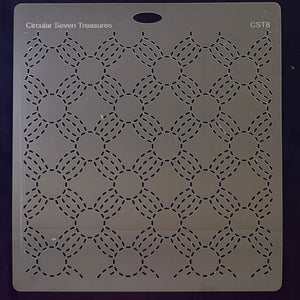 Circular Seven Treasures Large Sashiko Template