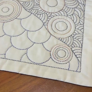 Whirl Pools Pre-Printed Sashiko Panel