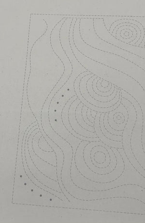 Tidal Pools Pre-Printed Sashiko Panel