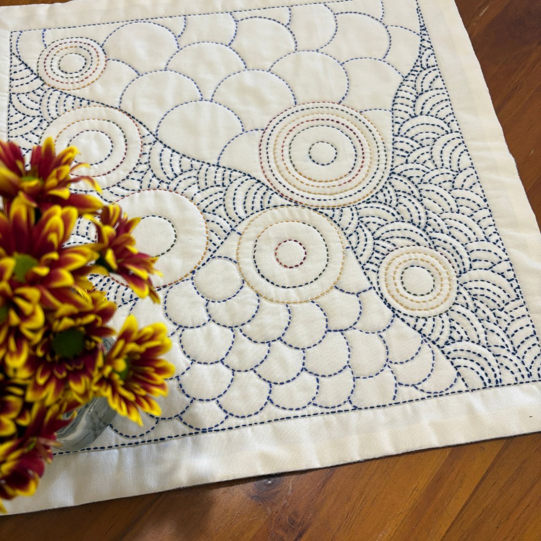 Whirl Pools Pre-Printed Sashiko Panel